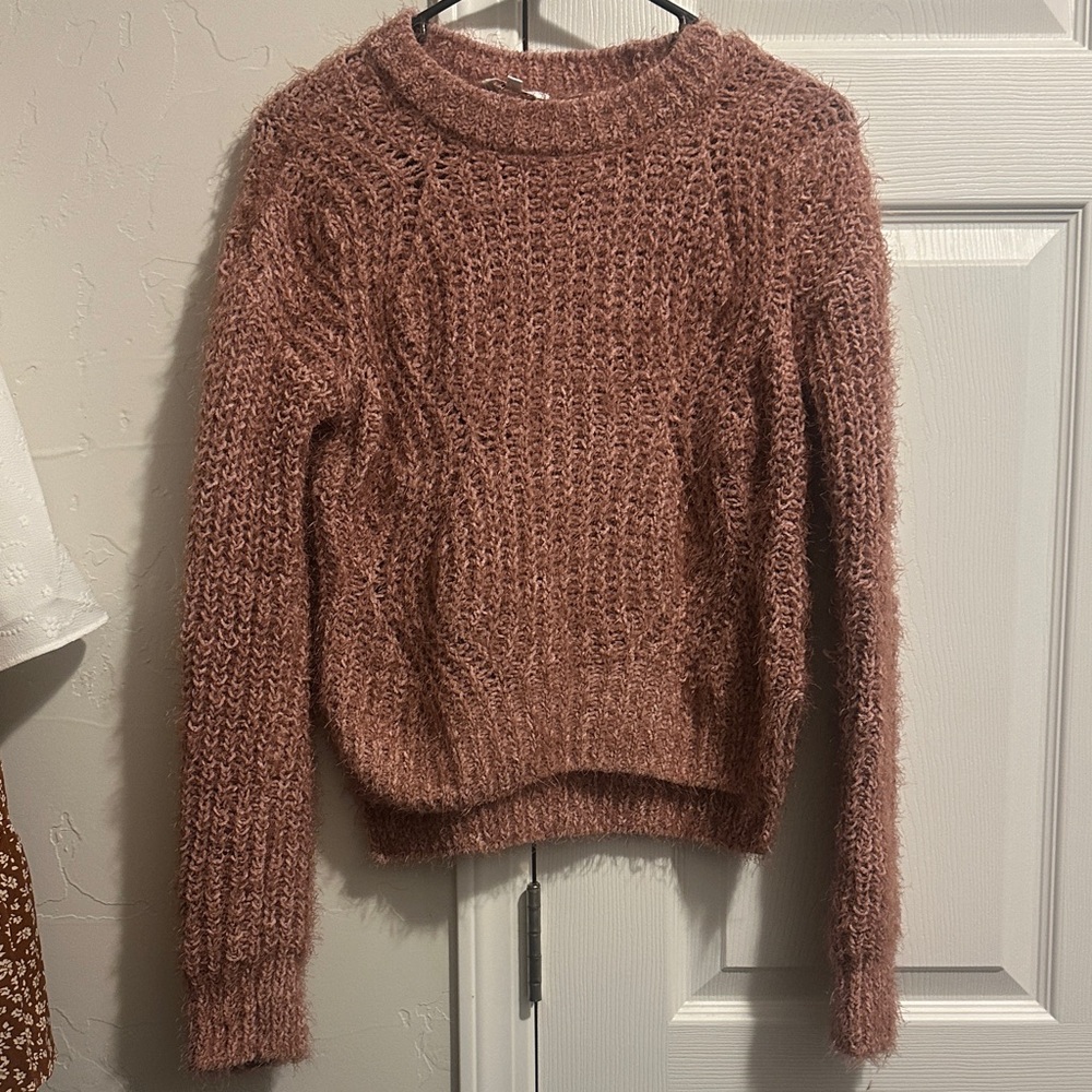Candie's Soft Mauve Crew Neck Sweater